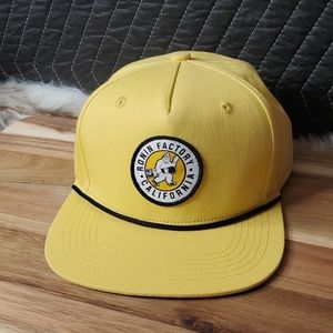Ronin Factory Snowboard Squatch Yellow mens adjustable snap back hat nwot